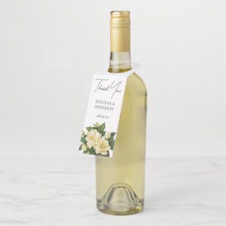Elegante, botanische Hochzeit Flaschenanhänger