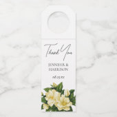 Elegante, botanische Hochzeit Flaschenanhänger (Vorderseite)