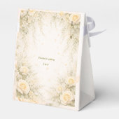 Elegante botanische Hochzeit Geschenkschachtel (Rückseite)