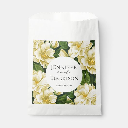 Elegante, botanische Hochzeit Geschenktütchen (Vorderseite)