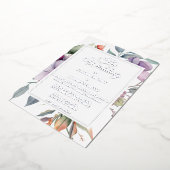 Elegante botanische Hochzeit mit Blumen Folieneinladung (Gedreht)