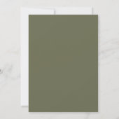 Elegante botanische Hochzeit mit Deckle Edge Einladung (Rückseite)