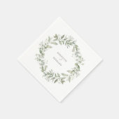 Elegante Botanische Hochzeit Napkin Serviette (Ecke)