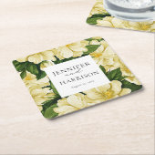 Elegante, botanische Hochzeit Rechteckiger Pappuntersetzer (angewinkelt)