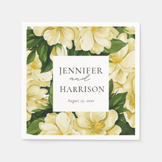 Elegante, botanische Hochzeit Serviette