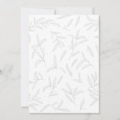 Elegante botanische Hochzeit speichern Sie das Dat Einladung (Rückseite)