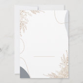 Elegante botanische Hochzeit Speichern Sie die Dat Einladung (Rückseite)