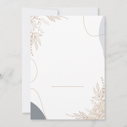 Elegante botanische Hochzeit Speichern Sie die Dat Einladung (Rückseite)