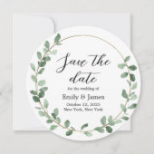 Elegante botanische Hochzeit Speichern Sie die Dat Save The Date (Vorderseite)