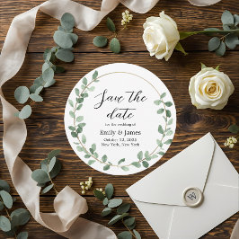 Elegante botanische Hochzeit Speichern Sie die Dat Save The Date