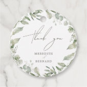 Elegante Botanische Hochzeit Vielen Dank Geschenkanhänger (Vorderseite)