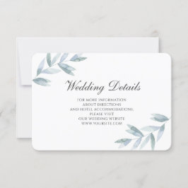 Elegante botanische Hochzeiten in Aquarellen RSVP Karte