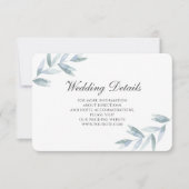 Elegante botanische Hochzeiten in Aquarellen RSVP Karte (Vorderseite)