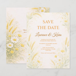 Elegante botanische Hochzeits‑Save Save The Date