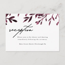 Elegante Botanische Hochzeitskarte Begleitkarte