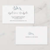 Elegante botanische Hochzeitsseite Beipackkarte Platzkarte (Vorne/Hinten)