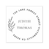 Elegante botanische Hochzeitssymbole-Rücksendeadre Permastempel (Design)