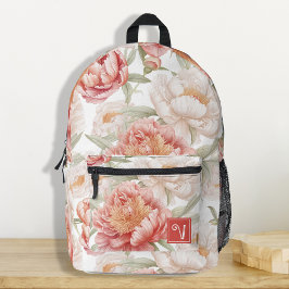 Elegante Botanische Kamelien Bedruckter Rucksack