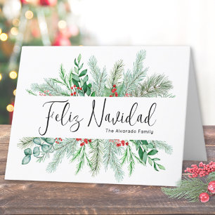 Elegante Botanische Kiefer Weihnachten Frohe Weihn