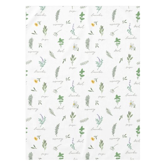 Elegante botanische Küche Tischdecke (Vorderseite)