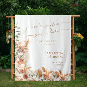 Elegante botanische Landschaft Hochzeitsempfang Wandteppich