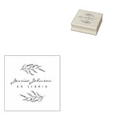 Elegante Botanische Lavander Ex Libris Custom Book Gummistempel (Stempel)