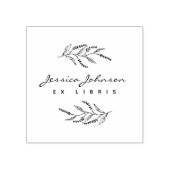 Elegante Botanische Lavander Ex Libris Custom Book Gummistempel (Prägung)