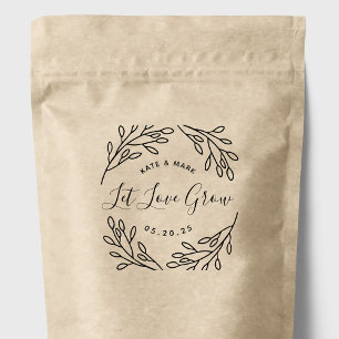 Elegante botanische Liebe Gelassen Gastgeschenk Ho Gummistempel