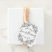 Elegante botanische Liebe ist Brauen Hochzeit Geschenkanhänger (Beispiel)