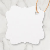 Elegante botanische Liebe ist Brauen Hochzeit Geschenkanhänger (Rückseite)