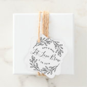 Elegante Botanische Liebe Ließ Gastgeschenk Hochze Geschenkanhänger (Beispiel)