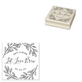 Elegante botanische Liebe Ließ Gastgeschenk Hochze Gummistempel (Stempel)