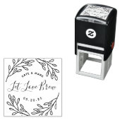 Elegante botanische Liebe Ließ Gastgeschenk Hochze Permastempel (Beispiel)