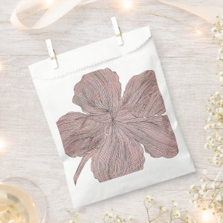Elegante Botanische Line-Art-Blume Geschenktütchen