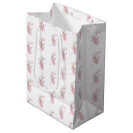 Elegante Botanische Line-Art-Geschenktüte Mittlere Geschenktüte