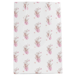 Elegante Botanische Line-Art-Geschenktüte Mittlere Geschenktüte