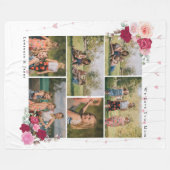 Elegante botanische Mama 6 Geschenke für Fotosamml Fleecedecke (Vorderseite (Horizontal))