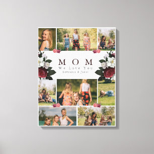 Elegante Botanische Mama Flora 8 Geschenke für Fot Leinwanddruck