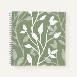 Elegante botanische minimalistische Silhouette auf Notizblock