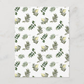 Elegante botanische Moderne rustikale Hochzeitssti Begleitkarte (Rückseite)