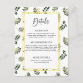 Elegante botanische Moderne rustikale Hochzeitssti Begleitkarte (Vorderseite)