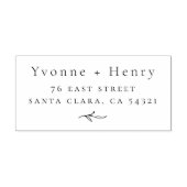 Elegante botanische Paare Rücksendeadresse Permastempel (Design)