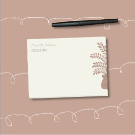 Elegante botanische personalisierte Post-it-Notize Post-it Klebezettel