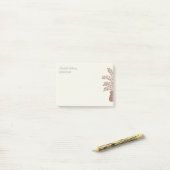 Elegante botanische personalisierte Post-it-Notize Post-it Klebezettel (Auf Schreibtisch)