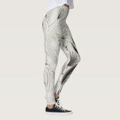 Elegante botanische Printmedien Hochwaiste Legging Leggings (Rechts)