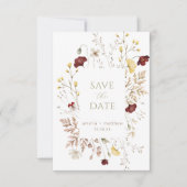 Elegante botanische Rahmen-Save the Date-Karte Einladung (Vorderseite)