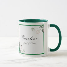 Elegante Botanische Rosa Blüten Brautjungfer