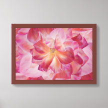 Elegante botanische Rose Blossom Blumenwall