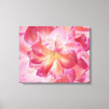 Elegante botanische Rose Blossom Wrapped Canvas Ar