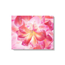 Elegante botanische Rose Blossom Wrapped Canvas Ar